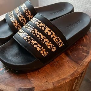 Adidas Leopard Slides